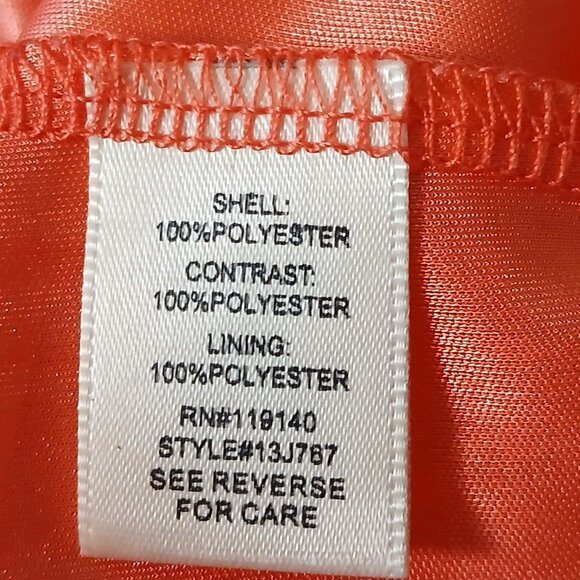 Double Zero Dress Large Belted Elastic Waist Flowy Sheer Lined Hi Low Keyhole - Picture 10 of 11